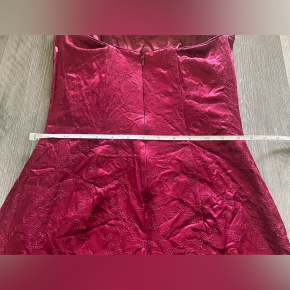 Jessica McClintok Red Satin Dress - Picture 5 of 8